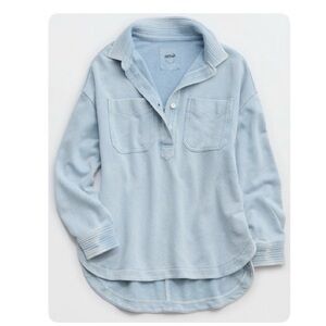 NWOT Aerie Popover Polo Sweatshirt